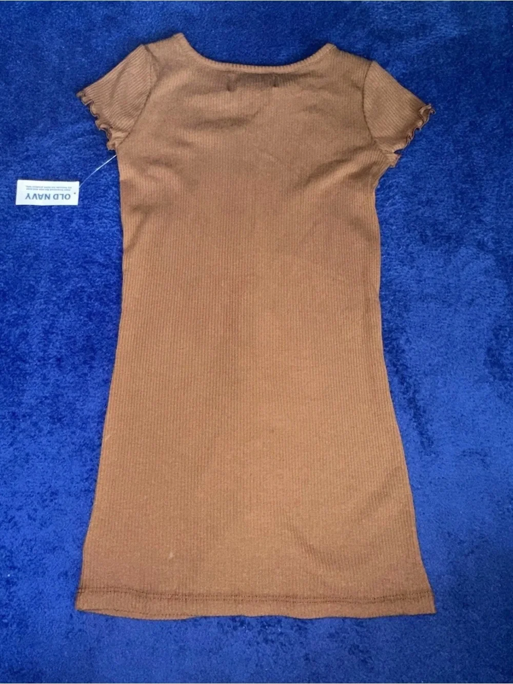 Old Navy Lot of 2 Girls Dress Blue Gingham Picnic Brown Ruffle XS Cotton NWT